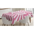 thumbnail image 1 of Ambesonne Barbara Tablecloth Rectangular Table Cover, Radial Backdrop Grunge, 52"x70", Pale Pink and White, 1 of 4