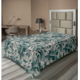 thumbnail image 1 of Ambesonne Baroque Flat Bedding Sheet Soft Top Sheet, Royal Flora Curlicue Damask, Twin XL, Pale Grey Hunter Green, 1 of 1