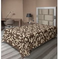 thumbnail image 1 of Ambesonne Baroque Floral Flat Bedding Sheet Soft Top Sheet, Vintage Damask Boho, Twin, Taupe Eggshell Umber, 1 of 1