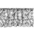 thumbnail image 1 of Ambesonne Baseball Window Valance, Sketch Style Glove Bat, 54" X 18", Black White, 1 of 5