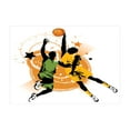 thumbnail image 1 of Ambesonne Basketball Jigsaw Puzzle, Basketball Players Art, Heirloom-Quality Fun Activity for Family Durable Cardboard, 1000 pcs, Orange Green, 1 of 2