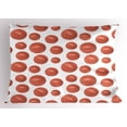thumbnail image 1 of Ambesonne Basketball Pillow Sham, Realistic Style Ball, 26" X 20", Pale Cinnamon White, 1 of 2