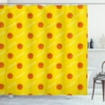 thumbnail image 1 of Ambesonne Basketball Shower Curtain, Athletics Fun Match, 69"Wx84"L, Yellow Orange White, 1 of 3