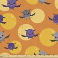 thumbnail image 1 of Ambesonne Bats Fabric by the Yard Upholstery, Funny Night Animal Pattern, 2 Yards, Apricot Blue Violet, 1 of 5