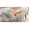 thumbnail image 1 of Ambesonne Be Our Guest Tablecloth Rectangular Table Cover, Cheery Colored Letters, 60"x84", Multicolor, 1 of 4