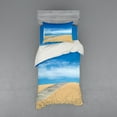 thumbnail image 1 of Ambesonne Beach Bedding Set 3 Pcs, Path over Golden Sand, Twin, Cream Blue, 1 of 3