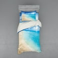 thumbnail image 1 of Ambesonne Beach Bedding Set 3 Pcs, Sunny Seashore and Shells, Twin XL, Aqua Cream Blue, 1 of 3