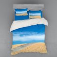thumbnail image 1 of Ambesonne Beach Bedding Set 4 Pcs, Path over Golden Sand, Queen, Cream Blue, 1 of 3