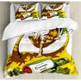 thumbnail image 1 of Ambesonne Beach Duvet Cover Set, Message in Bottle Summer, 2-Calking, White Green Yellow, 1 of 7