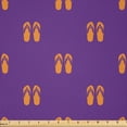 thumbnail image 1 of Ambesonne Beach Fabric by the Yard Microfiber, Repetitive Flip-Flops Pattern, 10 Yards, Marigold and Dark Indigo, 1 of 1