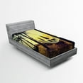 thumbnail image 1 of Ambesonne Beach Fitted Sheet, Coconut Exotic Palm Trees, Twin XL Size, Multicolor, 1 of 2
