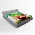 thumbnail image 1 of Ambesonne Beach Fitted Sheet, Exotic Summer Paradise, Queen Size, Multicolor, 1 of 2