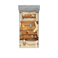 thumbnail image 1 of Ambesonne Beach Fitted Sheet & Pillow Sham Set, Rustic Board Seashells, Twinxl, Multicolor, 1 of 2