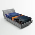 thumbnail image 1 of Ambesonne Beach Fitted Sheet, Tropic Seashore Sunset, Twin XL Size, Multicolor, 1 of 3