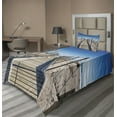 thumbnail image 1 of Ambesonne Beach Fitted & Top Sheet Set with Sham, Mediterranean Heaven, Cream Blue, 1 of 4