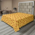 thumbnail image 1 of Ambesonne Beach Flat Sheet, Funny Crabs Pattern, Queen Size, Ruby Apricot and White, 1 of 1
