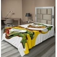 thumbnail image 1 of Ambesonne Beach Flat Sheet, Message in Bottle Summer, Twin Size, White Green Yellow, 1 of 1