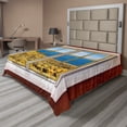 thumbnail image 1 of Ambesonne Beach Flat Sheet, Tropical Scenery Holiday, King Size, Cream Blue White, 1 of 1