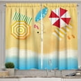 thumbnail image 1 of Ambesonne Beach Kitchen Curtains, Beach Waves Umbrella, 55"x39", Multicolor, 1 of 3