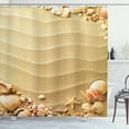 thumbnail image 1 of Ambesonne Beach Shower Curtain, Sand with Sea Shells, 69"Wx70"L, Sand Brown Coral, 1 of 3