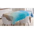 thumbnail image 1 of Ambesonne Beach Tablecloth Rectangular Table Cover, Sunny Seashore and Shells, 60"x84", Aqua Cream Blue, 1 of 3