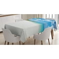 thumbnail image 1 of Ambesonne Beach Tablecloth Rectangular Table Cover, Tropical Island Seashore, 52"x70", Blue White Green, 1 of 4