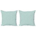 thumbnail image 1 of Ambesonne Beach Throw Pillow Cover 2 Pack, Narrow Striped Circular, 24", Sky Blue White, 1 of 2