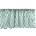 thumbnail image 1 of Ambesonne Beach Window Valance, Narrow Striped Conceptual Sea Waves Pattern Circular Rounded Rippled Swirled, Curtain Valance for Kitchen Bedroom Decor with Rod Pocket, 54" X 18", Sky Blue White, 1 of 3