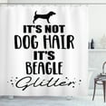 thumbnail image 1 of Ambesonne Beagle Shower Curtain, Dog Love Inspirational Motto, 69"Wx70"L, Charcoal Grey White, 1 of 5