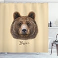 thumbnail image 1 of Ambesonne Bear Shower Curtain, Strong Wild Beast Animal, 69"Wx70"L, Brown Sand Brown, 1 of 3
