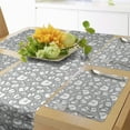 thumbnail image 1 of Ambesonne Bear Table Runner & Placemats, Chunky Teddy Bear Portraits, Placemat 4 pcs + Runner 14"x90", Charcoal Grey Pale Grey, 1 of 2