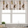 thumbnail image 1 of Ambesonne Bear Valance Pack of 2, Cartoon Animal Floral, 54"X18", Chocolate Multicolor, 1 of 2