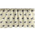 thumbnail image 1 of Ambesonne Bear Window Valance, Bears Pattern in Tribal Ornaments Primitive Culture Ethnic Cartoon Bohemia, Curtain Valance for Kitchen Bedroom Decor with Rod Pocket, 54" X 18", Cream and Purple Grey, 1 of 3