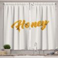 thumbnail image 1 of Ambesonne Bee Kitchen Curtains, Honey Saying with Wasps Art, 55"x24", Dark Yellow Pale Orange, 1 of 3
