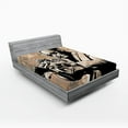 thumbnail image 1 of Ambesonne Beige Black Fitted Sheet, Musician, Full Size, Beige Black, 1 of 3