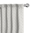 thumbnail image 1 of Ambesonne Beige Curtains, Delicate Classical Rows, Pair of 28"x63", Eggshell White, 1 of 5