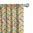 thumbnail image 1 of Ambesonne Beige Curtains, Oriental Flower of Life, Pair of 28"x63", Multicolor, 1 of 5