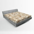 thumbnail image 1 of Ambesonne Beige Fitted Sheet, Exotic Marine Animals, Full Size, Beige, 1 of 2
