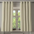 thumbnail image 1 of Ambesonne Beige Grommet Curtain, 3 Dimensional Stripes, 50" x 54", Ivory Beige, 1 of 6