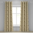 thumbnail image 1 of Ambesonne Beige Grommet Curtain, Retro Chess Game Pieces, 50" x 120", Beige, 1 of 6