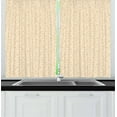 thumbnail image 1 of Ambesonne Beige Kitchen Curtains, Abstract Floral Pattern, 55"x39", Redwood Beige, 1 of 2