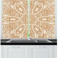 thumbnail image 1 of Ambesonne Beige Kitchen Curtains, Ethnicity Pattern, 55"x45", Tan Cream, 1 of 3