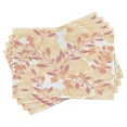 thumbnail image 1 of Ambesonne Beige Place Mats Set of 4, Floral Art Berry Pastel, Standard Size, Pink Peach, 1 of 6