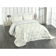 thumbnail image 1 of Ambesonne Beige Quilted Bedspread Set 3 Pcs, Teddy Bears Stars, Queen Size, Eggshell Tan, 1 of 5