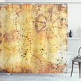 thumbnail image 1 of Ambesonne Beige Shower Curtain, Antique Grunge Rusty Map, 69"Wx70"L, Beige, 1 of 5