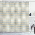 thumbnail image 1 of Ambesonne Beige Shower Curtain, Herringbone Line Pattern, 69"Wx84"L, Beige Stale Blue Dust, 1 of 3