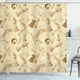 thumbnail image 1 of Ambesonne Beige Shower Curtain, Retro Chess Game Pieces, 69"Wx70"L, Beige, 1 of 4