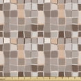 thumbnail image 1 of Ambesonne Beige Tan Fabric by the Yard Upholstery, Geometric Checkered Patch, 5 Yards, Warm Taupe and Champagne, 1 of 5