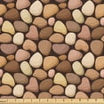 thumbnail image 1 of Ambesonne Beige Tan Fabric by the Yard Upholstery, Little Pebbles Natural, 3 Yards, Caramel Pale Rust, 1 of 1