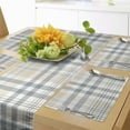 thumbnail image 1 of Ambesonne Beige Tan Table Runner & Placemats, Neutral Colored Retro, Placemat 4 pcs + Runner 12"x72", Pale Mustard Blue Grey, 1 of 2